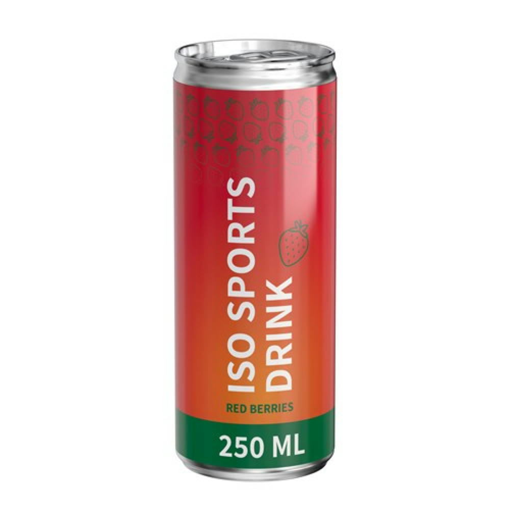 250 ml Iso Drink Redberries - Body Label