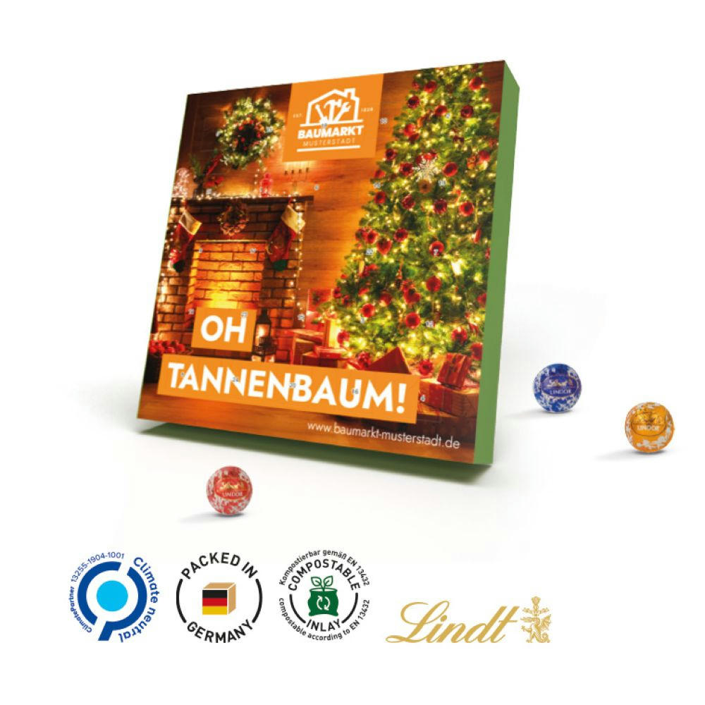 Mini Kugel Adventskalender, kompostierbares Inlay