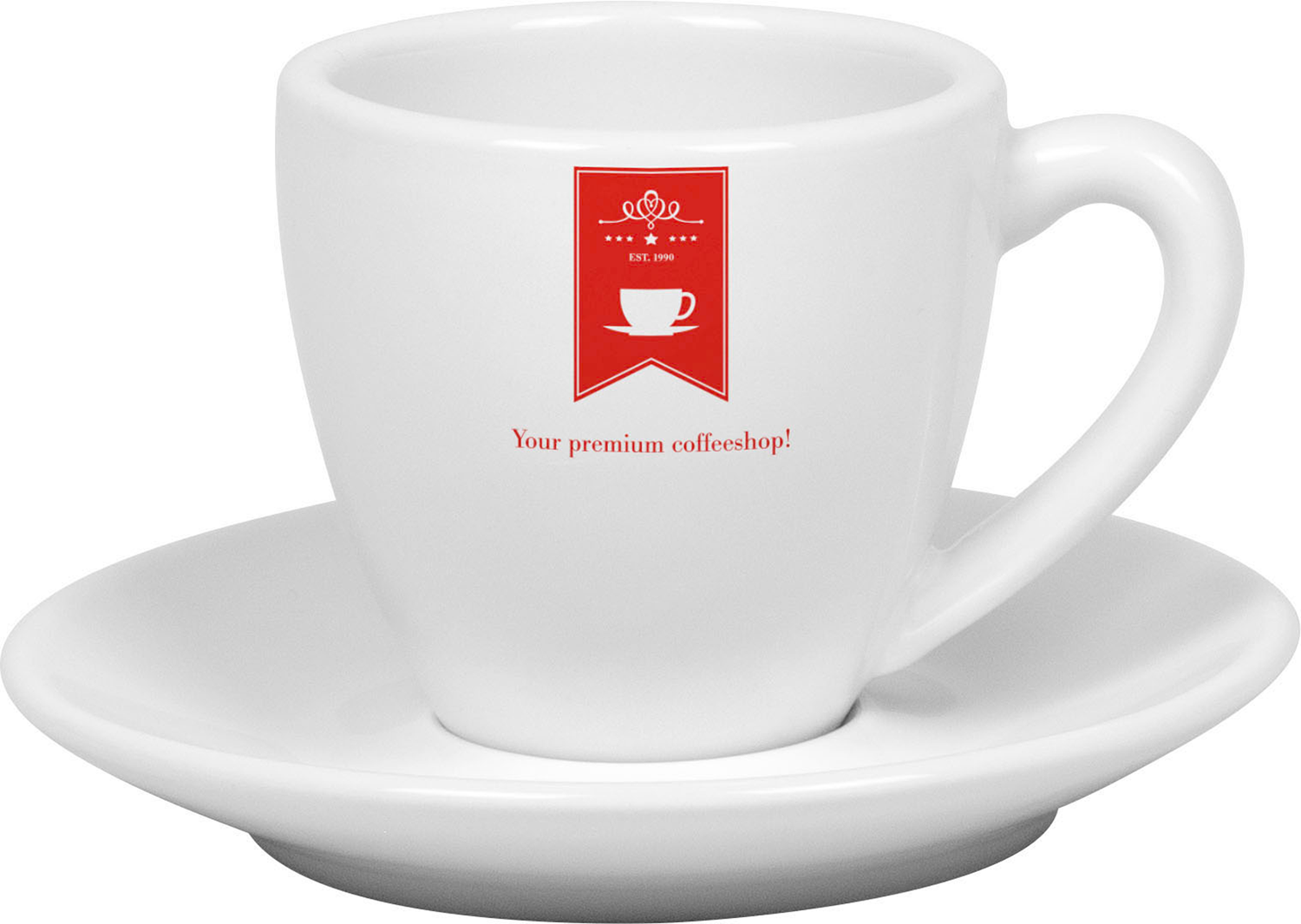 KÖNITZ Porzellan Tasse mit Untertasse "Coffee Bar Two"