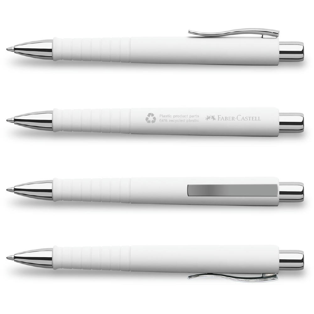 FABER-CASTELL Kugelschreiber Poly Ball Recycling Weiß